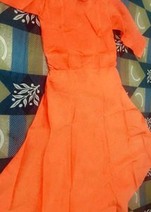 Orange Flowy Dress
