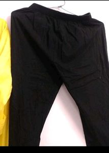 Yellow Kurti with Black Pants,Used