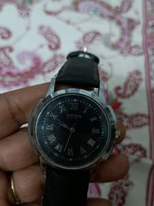 Mens Black Wristwatch