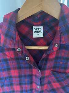 Red &amp; Black Plaid Top