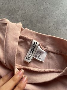 Baby pink fitted crop top