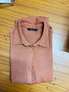 Stylish Brown Button-Down Shirt