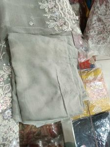 Elegant Embroidered Grey Salwar Kameez