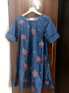 Floral Denim Dress