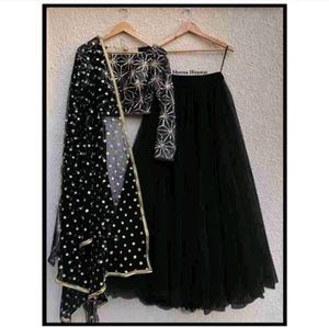 Black Net Dupatta