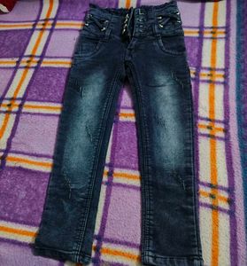 Embroidered Denim Kids Pants Combo