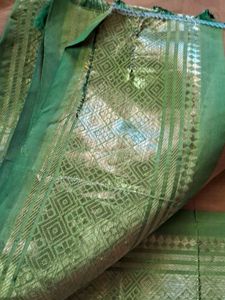 Silk Saree with Green Border