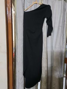 One Shoulder Black Dress