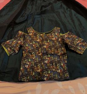 Ethnic Stylish Silk Skirt And Top