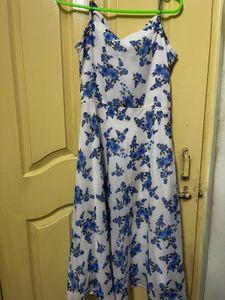 Printed Floral Midi Dress