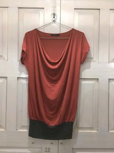 Rust & Gray Dolman Dress