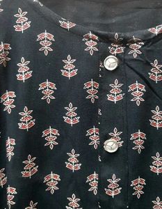 Printed Black Kurti