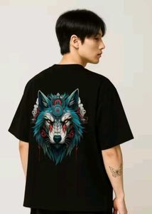 Cool Wolf Graphic Black T-Shirt