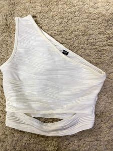 White One-Shoulder Top