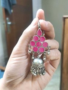 Pink Jhumka Earrings