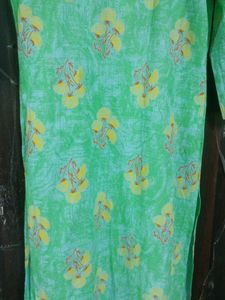 Mint Green Pure Cotton Kurti Trendy Design Floral