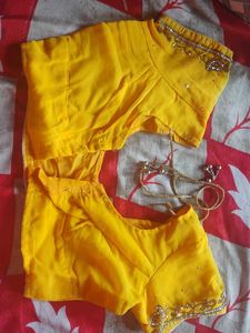 Yellow Worked Saree
