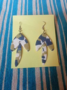 Funky Patterned Drop Earrings