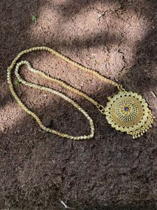 Long Chain With Minimal Purple Stone Dollar