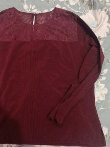 Maroon Net Top (XL Size)