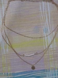 Gold Layered Pearl Pendant Necklace