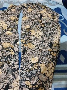 Black Floral Print Salwar Suit Dupatta