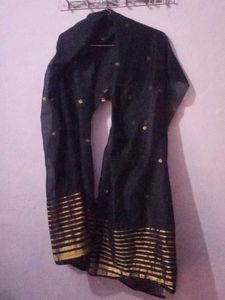 Black Kurta  Duptta Pent Set Meesho Xl