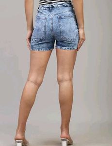 Denim High-Waisted Shorts