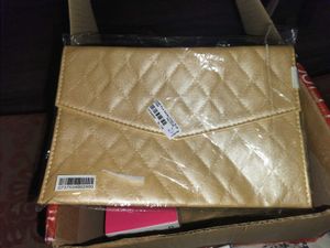 Quilted Gold Clutch By Plum