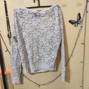 Rue21 White Lace Top - Size XL
