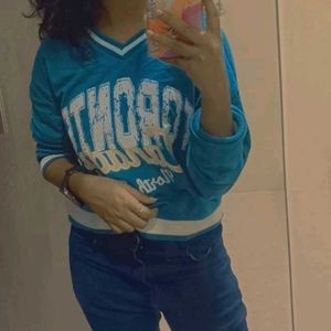 Green Printed Sweatshirt