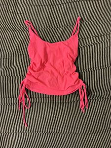 Hot Pink Ruched Tank Top