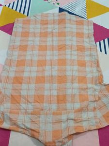 Orange Plaid Long Sleeve Shirt