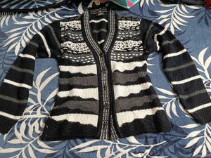 Patterned Knit Cardigan