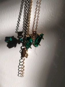 Aesthetic Emerald Gemstone Locket / Necklace -