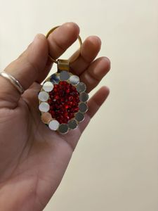 Red Stone Keychain