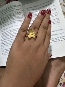 Cute Butterfly Style Antitarnish Gold Ring