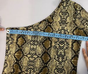 Snake print One Off Shoulder Top