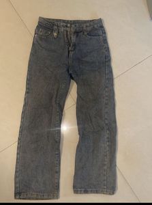 straight Leg blue Denim Jeans
