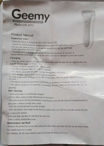 Geemy Rechargeable Lady Shaver