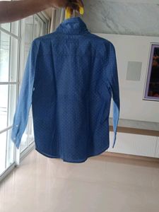 Blue Polka Dot full sleeve shirt for boy age 6-8