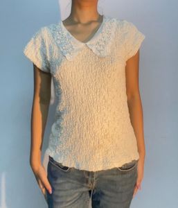 White Beaded Top