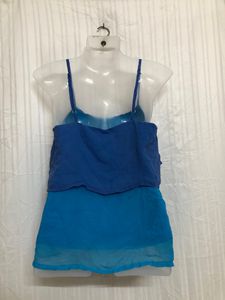 La Voila Blue Sleeveless Top