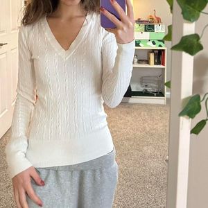 Cream Cable Knit Sweater