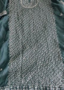 Embroidered Teal Salwar Kameez