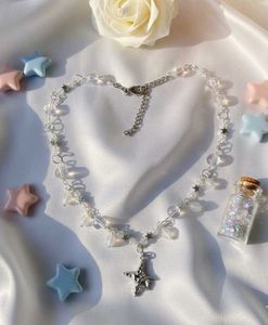 y2k Fairycore Star Charm Beaded Necklace