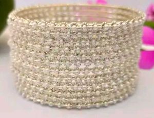 Sparkling White Bangles