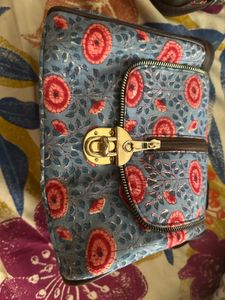 Floral Print Barrel Bag