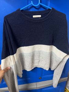 Stylish Striped Cropped Sweater