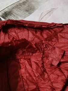 Women Red Quilted Puffer Jacket with hoodie